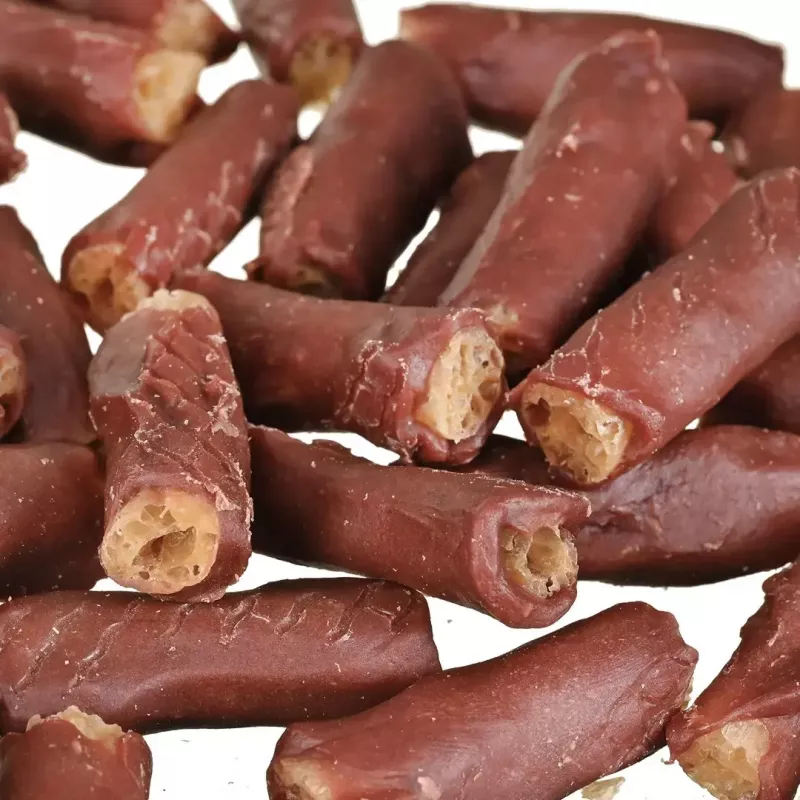 Šunų skanėstai PETITTO vamzdeliniai ryžių lazdynėliai su žąsiena 500 g