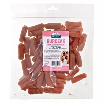 Šunų skanėstai PETITTO ryžių vamzdeliai su vištiena 500 g