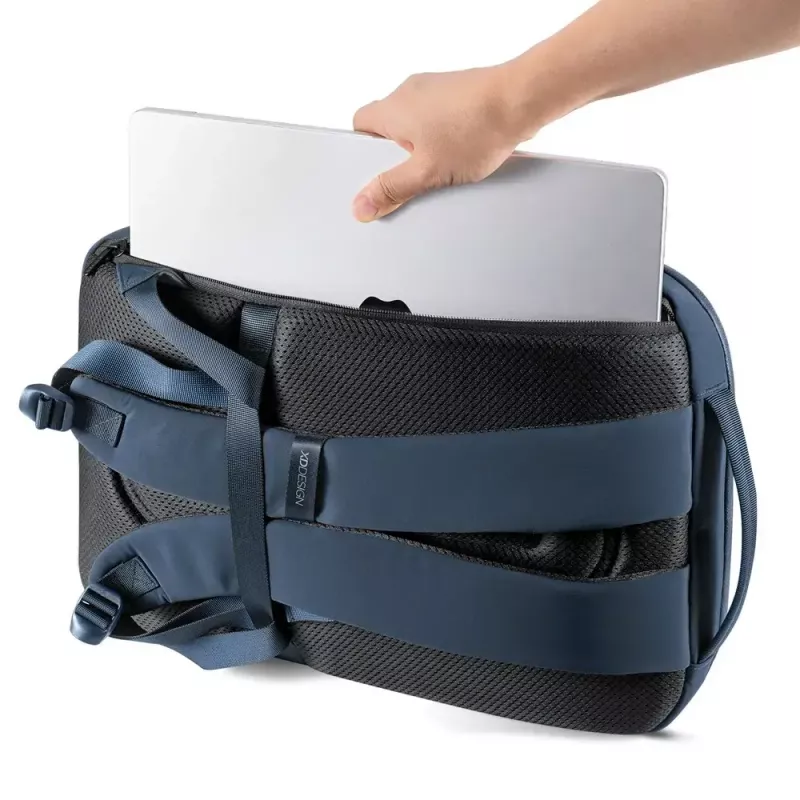 Kuprinė XDDESIGN Air Backpack NAVY P706.3225 – 15 L, tinka iki 15,6 col. (39,6 cm) nešiojamam kompiuteriui, užrakinama pagrindinė užtrauktukas