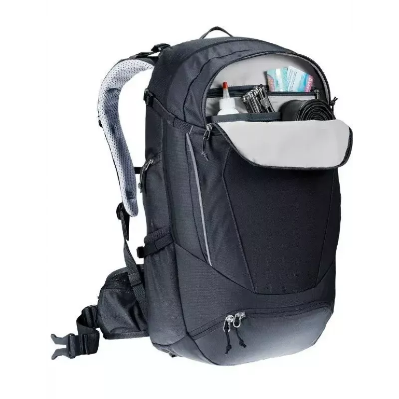 Kuprinė DEUTER Trans Alpine 30 – 30 litrų dviračių kuprinė, juoda
