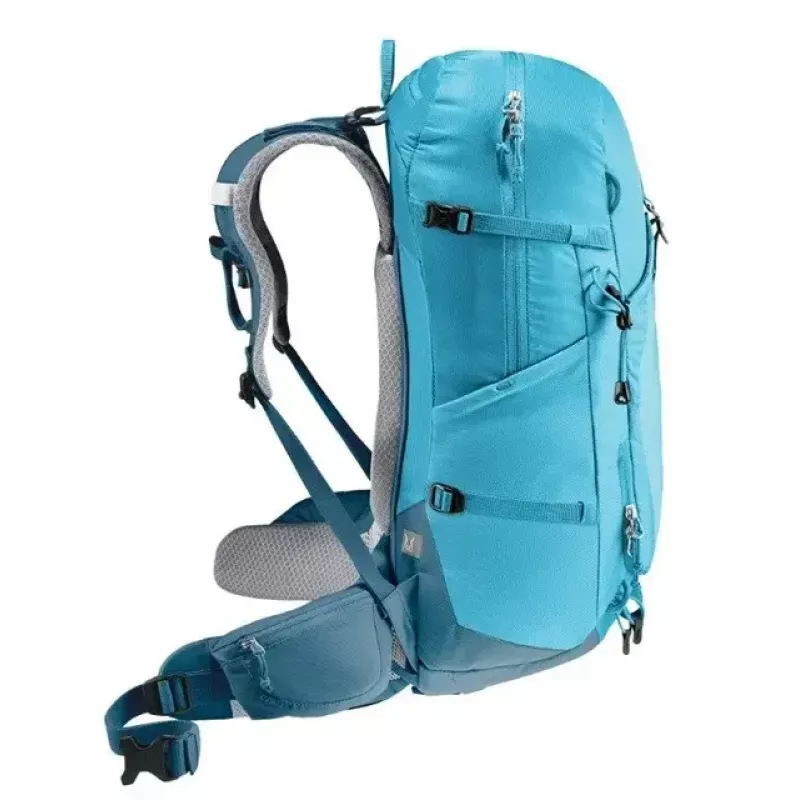 Kuprinė DEUTER Trail PRO 31 SL – moteriška žygio kuprinė, 31 L, lengva, patvari, mėlyna