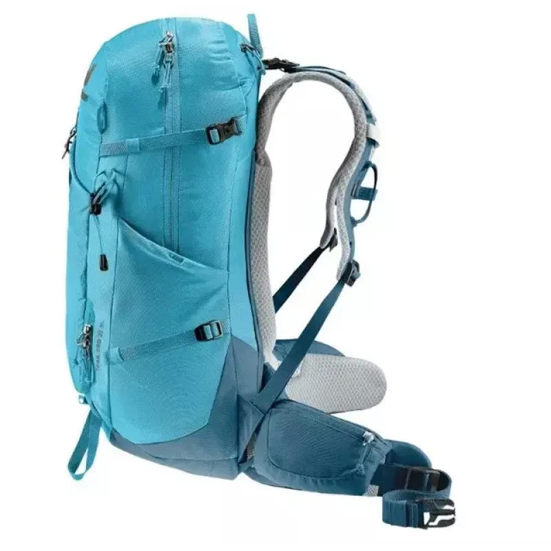 Kuprinė DEUTER Trail PRO 31 SL – moteriška žygio kuprinė, 31 L, lengva, patvari, mėlyna