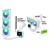 ASROCK Challenger 360 Digital ARGB White — 360 mm skysčio aušintuvas CPU, skaitmeninis ARGB apšvietimas, baltas