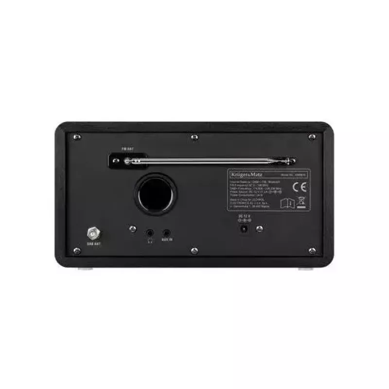 Internetinis radijas Krüger&Matz KM0816.1 – Juodas, Bluetooth 5.2, FM, 2×7 W, 430 išankstinių nustatymų, nuotolinio valdymo pultas, 3,5 mm ausinės