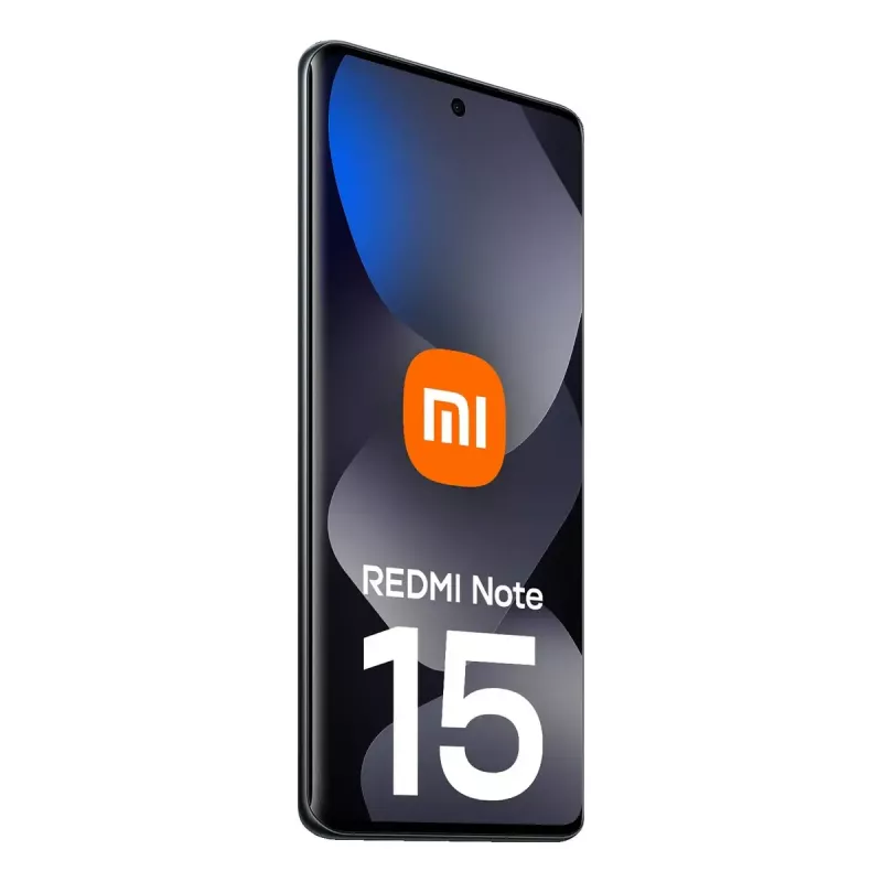 Išmanusis telefonas Xiaomi Redmi Note 15 – 6,77 colio (17,2 cm), Helio G100 Ultra 2 GHz, 8 GB RAM, 256 GB, 108 MP triguba kamera, 6000 mAh, juodas