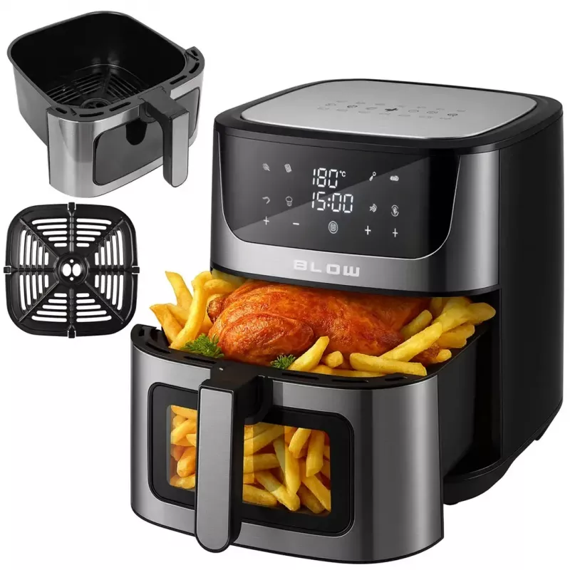 Karšto oro gruzdintuvė BLOW AIR FRYER 2500W 8L – 8 programų, 200°C, LCD jutiklinis ekranas, 1,7 kg talpa