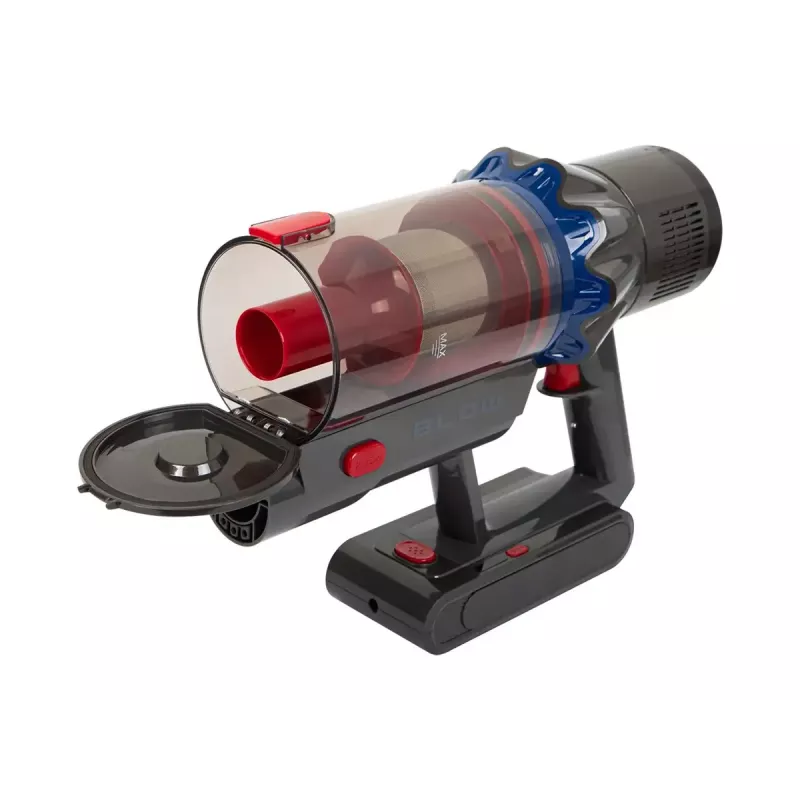 Stiklinis dulkių siurblys BLOW UP450, be maišelio, 25,9V išimama baterija, 0,8L talpa, HEPA filtras, 3 galios lygiai, įkrovimo stotelė, LED, 3,2 kg
