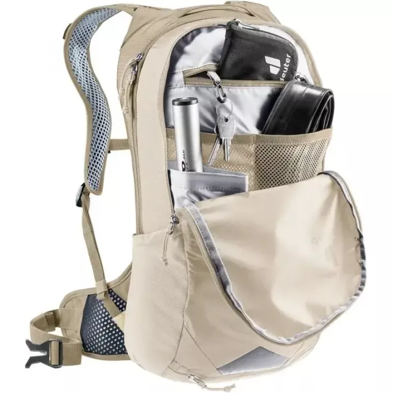 Kuprinė DEUTER Race Air 10 — lengva 10 L dviračių kuprinė, alu/greystone