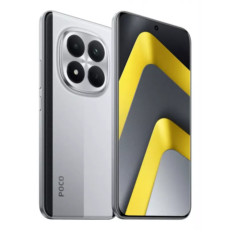 Išmanusis telefonas POCO M8 Pro 5G — 6,83 colio (17,4 cm) ekranas, Snapdragon 7s Gen 4, 8 GB RAM, 256 GB, 6500 mAh, sidabrinis
