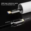 HDMI kabelis Unitek C11085GY01-30M — 30 m, HDMI A tipo kištukas–kištukas, HDMI 2.1, 48 Gbit/s, ARC, paauksuoti kontaktai, juodas