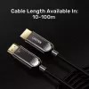 HDMI kabelis Unitek C11085GY01-30M — 30 m, HDMI A tipo kištukas–kištukas, HDMI 2.1, 48 Gbit/s, ARC, paauksuoti kontaktai, juodas