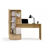 Stalo ir lentynų komplektas COSMO Oak Artisan – darbo paviršius 115×50 cm, plotis 1430 mm, aukštis 1400 mm, gylis 500 mm, 1 stalčius