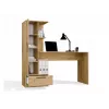 Stalo ir lentynų komplektas COSMO Oak Artisan – darbo paviršius 115×50 cm, plotis 1430 mm, aukštis 1400 mm, gylis 500 mm, 1 stalčius