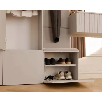 Spinta HAGA Cashmere 3 durų, 2380×500×350 mm, medžio drožlių plokštė, laisvai pastatoma