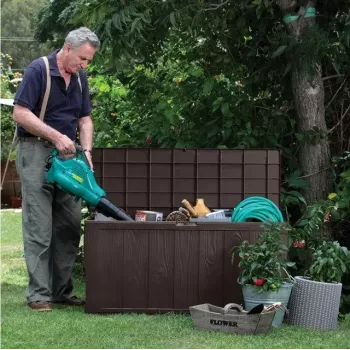 Dėžė saugojimui Keter Sherwood Stačiakampė Derva Ruda 270L 1170mm