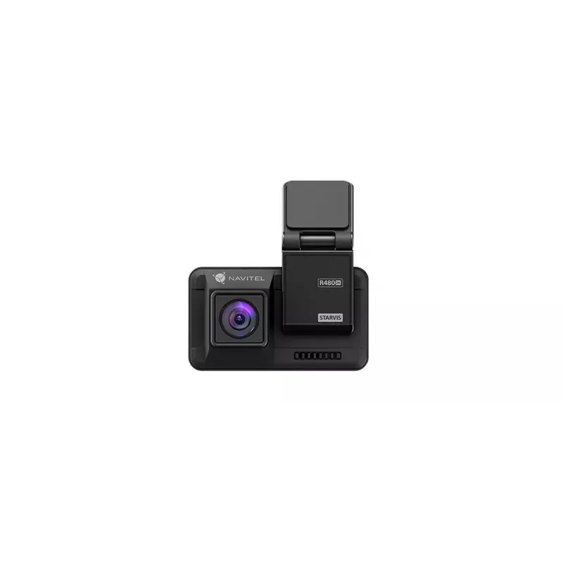 Vaizdo registratorius Navitel R480 2K, dvi kameros, Quad HD 2560×1440, 160° platus, 2 colių IPS, MicroSD iki 256GB, įkraunama baterija, juodas