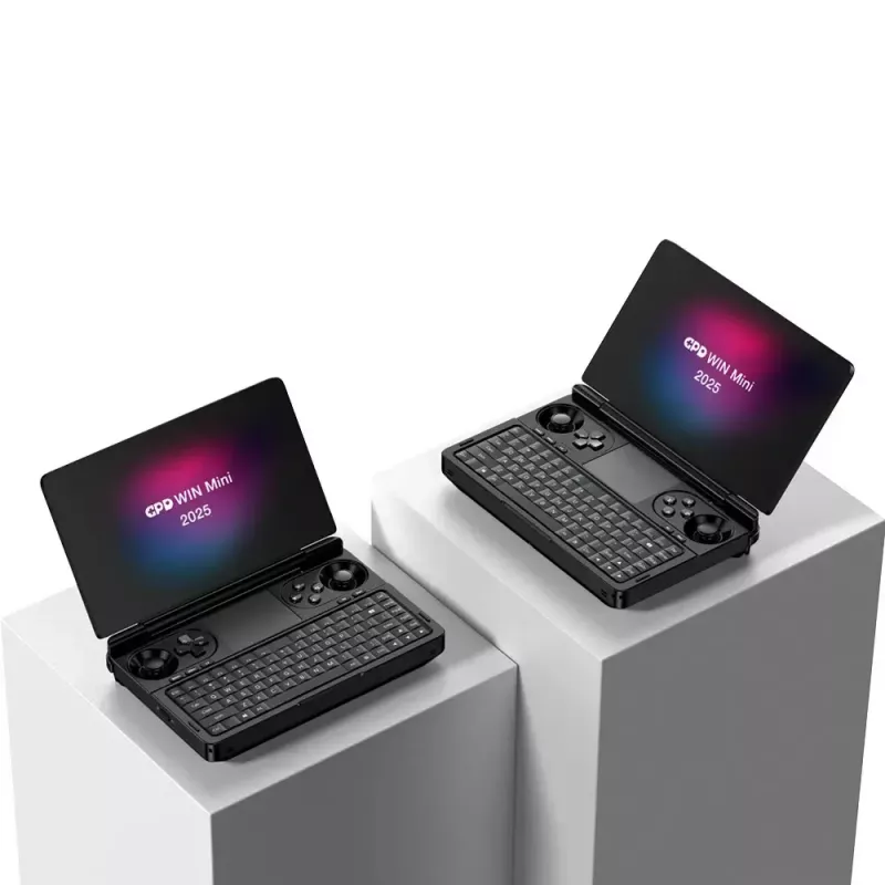 Nešiojamas kompiuteris GPD WinMini HX370 — 7 colių FHD 120 Hz liečiamas ekranas, AMD Ryzen AI 9 HX370, 32 GB DDR5, 2 TB NVMe, Radeon 890M, Windows 11, juodas