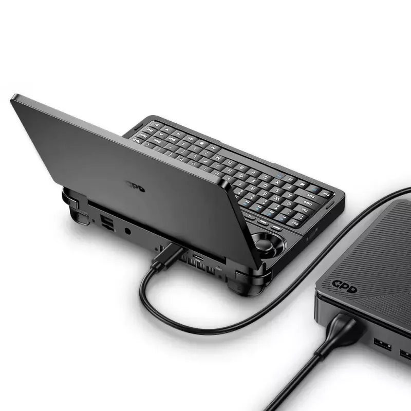 Nešiojamas kompiuteris GPD WinMini HX370 — 7 colių FHD 120 Hz liečiamas ekranas, AMD Ryzen AI 9 HX370, 32 GB DDR5, 2 TB NVMe, Radeon 890M, Windows 11, juodas