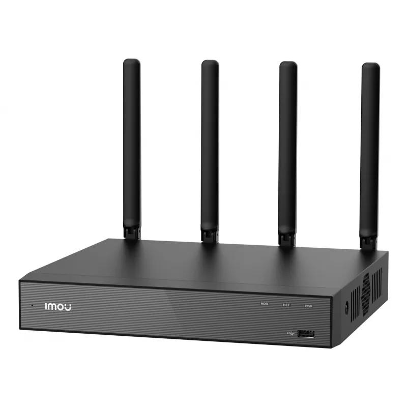 Tinklo vaizdo registratorius IMOU N110W - 10 kanalų Wi-Fi 6 NVR, maks. 2592x1944, dviejų dažnių Wi-Fi, SATA diskas iki 16 TB, 10/100 eterneto sąsaja, juodas