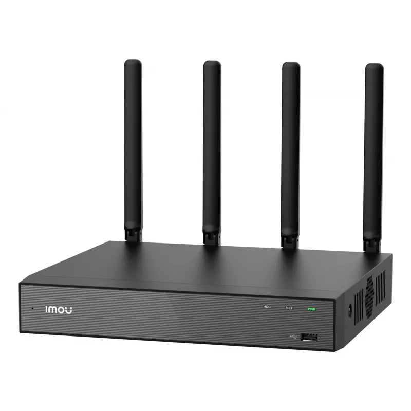 Tinklo vaizdo registratorius IMOU N110W - 10 kanalų Wi-Fi 6 NVR, maks. 2592x1944, dviejų dažnių Wi-Fi, SATA diskas iki 16 TB, 10/100 eterneto sąsaja, juodas