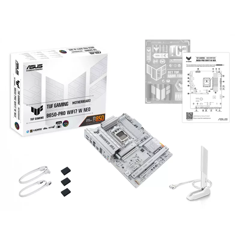 Motininė plokštė ASUS TUF GAMING B850-PRO WIFI7 W NEO – AMD B850, Socket AM5, ATX, DDR5, Wi-Fi 7, 2.5GbE