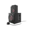 Garsiakalbių rinkinys GENESIS Helium 610BT 2.1, 60 W RMS, Bluetooth, laidinis, raudonas/juodas, kompaktiškas žemųjų dažnių garsiakalbis