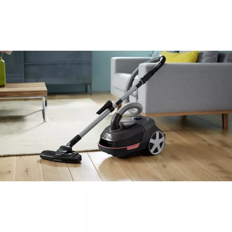Cikloninis dulkių siurblys Philips 5000 serijos XD5123/10 — 900 W, 4 L dulkių maišas, HEPA & Micro filtras, kietoms grindims ir kilimams