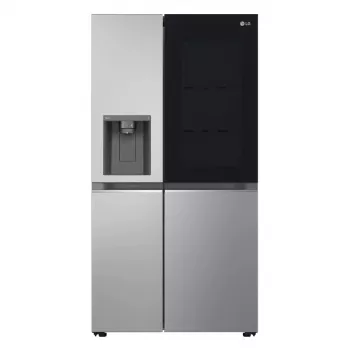 Šaldytuvas su šaldikliu LG GSGV81PYLL, 635 L bendras, šaldytuvas 416 L, šaldiklis 219 L, metalinis sidabras