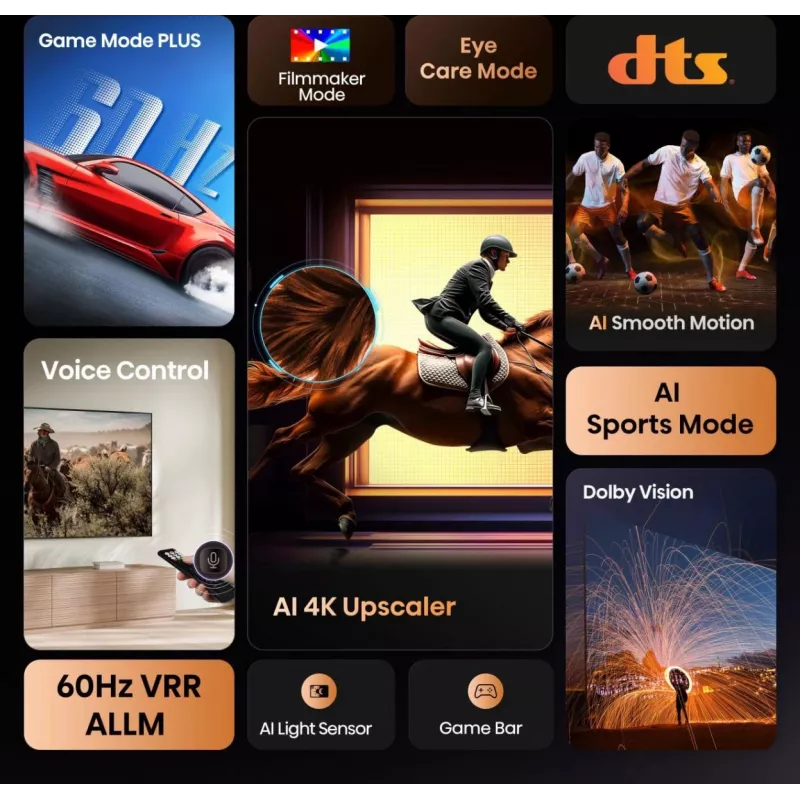 Televizorius Hisense 75A6Q 190,5 cm (75 col.) 4K Ultra HD Smart TV Wi-Fi juodas