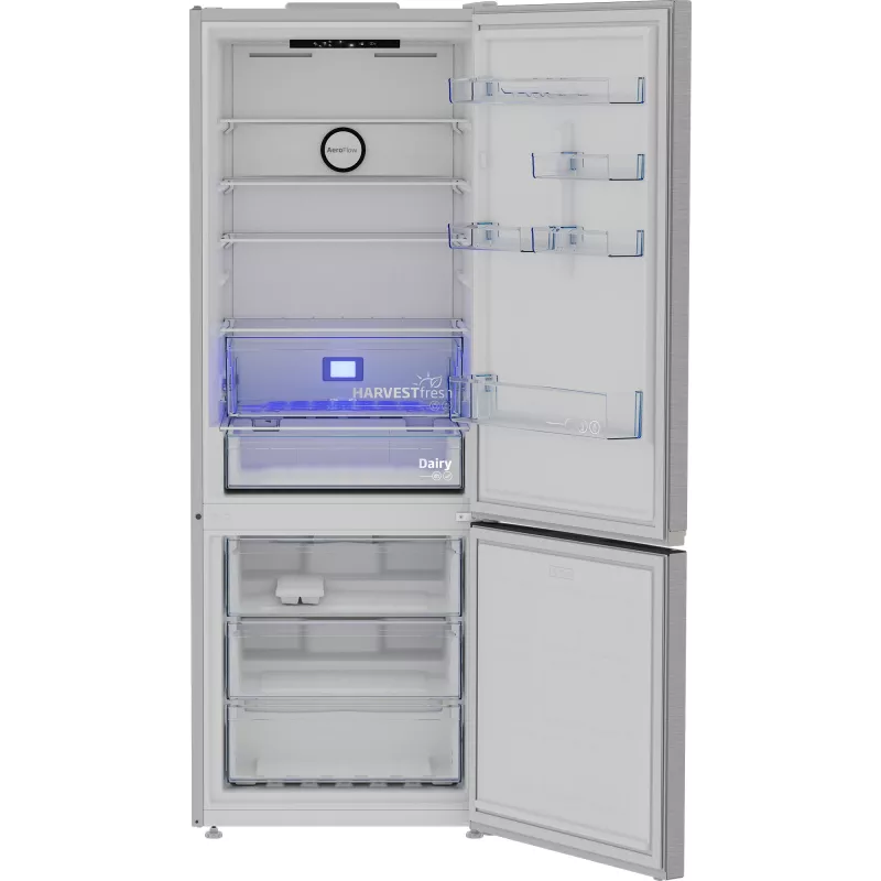 Šaldytuvas-šaldiklis Beko B3RCNE564HXB laisvai pastatomas 490 L sidabrinis