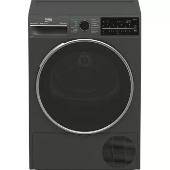 Džiovinimo mašina BEKO B5T89243M – laisvai pastatoma, šilumos siurblio, 9 kg, juoda, 598×672×846 mm