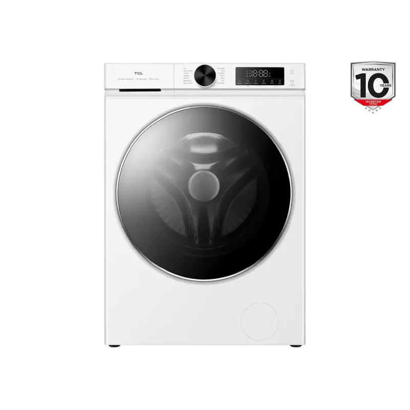 Skalbimo mašina TCL FP0944WA0 – priekinė, 9 kg, 1400 aps./min., A klasė, LED ekranas, garų funkcija, 60×56×85 cm, balta