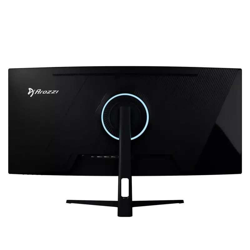 34 colių lenktas monitorius Arozzi Nova — 34 col. (86,4 cm), 3440×1440, 21:9, VA LED, 1 ms, VESA, įmontuoti garsiakalbiai, juodas