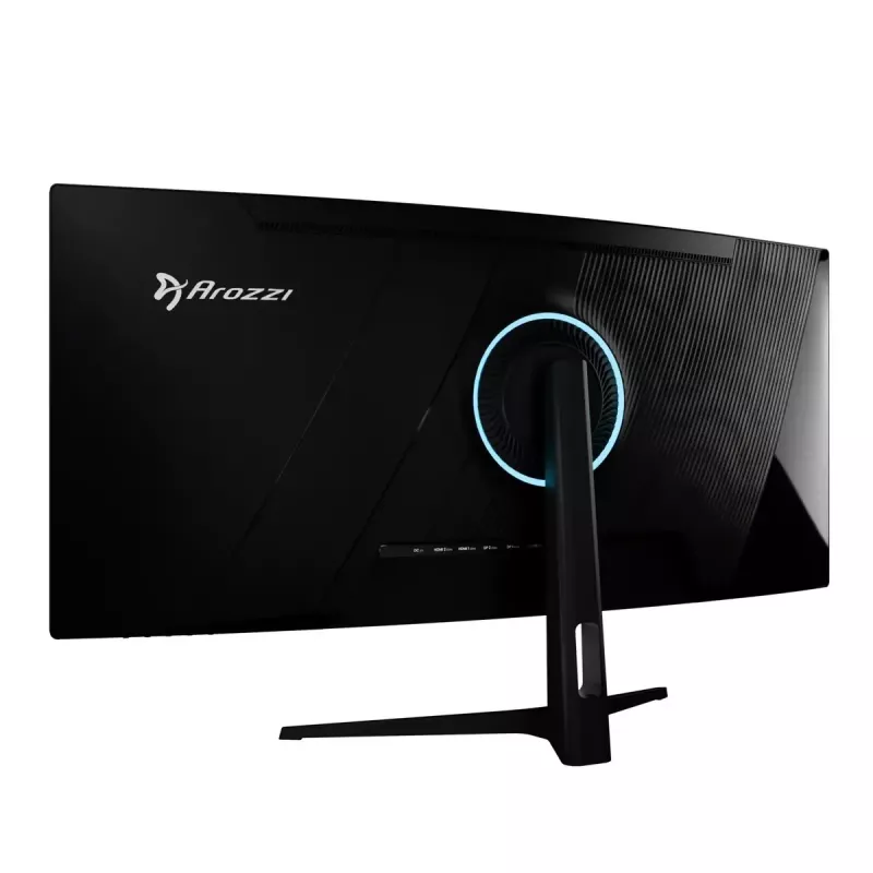 34 colių lenktas monitorius Arozzi Nova — 34 col. (86,4 cm), 3440×1440, 21:9, VA LED, 1 ms, VESA, įmontuoti garsiakalbiai, juodas