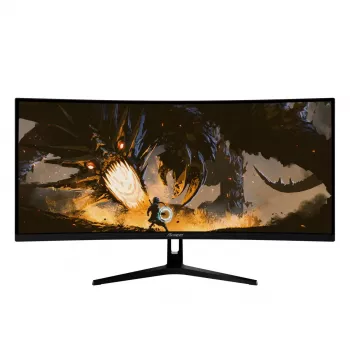 34 colių lenktas monitorius Arozzi Nova — 34 col. (86,4 cm), 3440×1440, 21:9, VA LED, 1 ms, VESA, įmontuoti garsiakalbiai, juodas