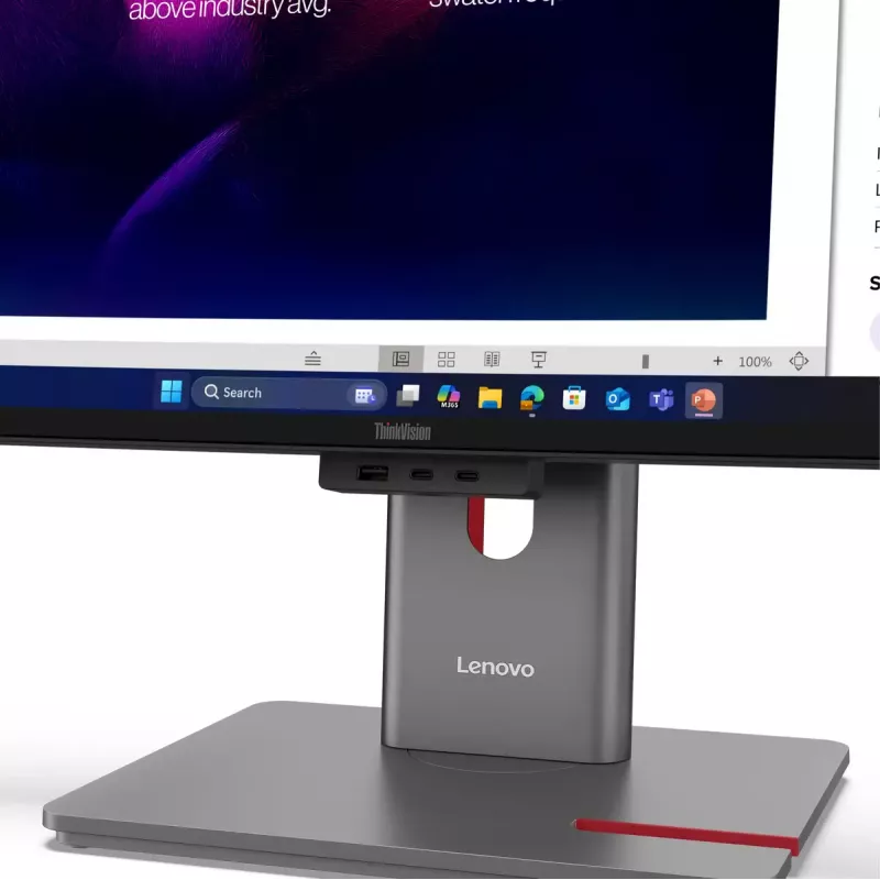 Monitorius Lenovo ThinkVision P40WD-40 39,7 colio WUHD 5120×2160 IPS LED lenktas 6 ms USB 3.2 Gen2x2 juodas