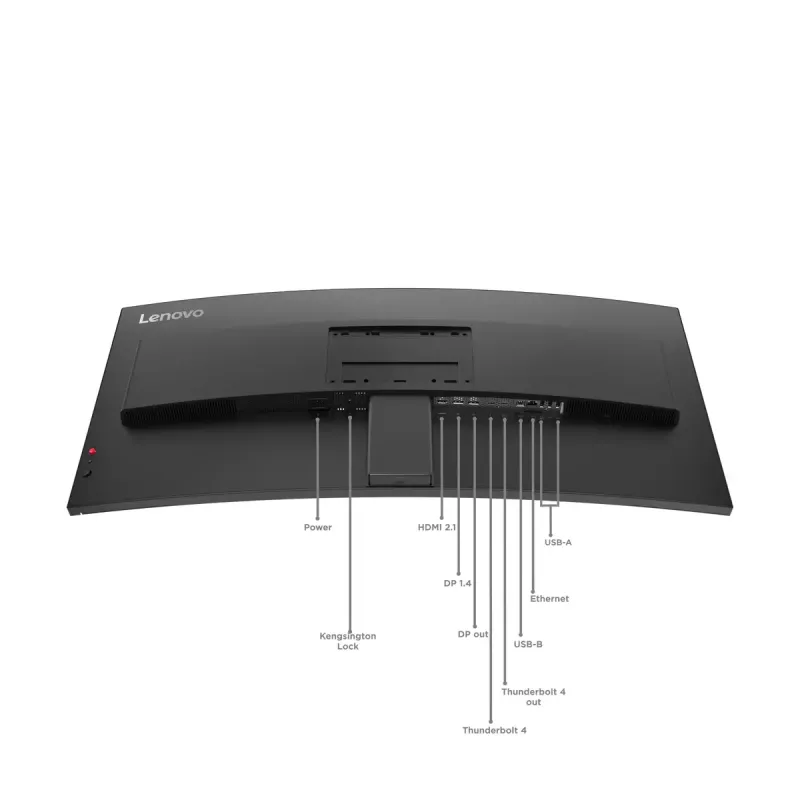 Monitorius Lenovo ThinkVision P40WD-40 39,7 colio WUHD 5120×2160 IPS LED lenktas 6 ms USB 3.2 Gen2x2 juodas