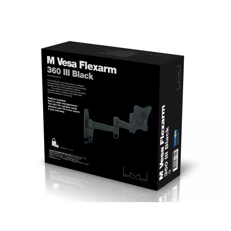 Laikiklis monitoriui Multibrackets M VESA Flexarm 360 III juodas 75 100 200
