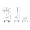 Multibrackets M Public Floorstand Basic 150 su lentyna ir laikikliu kamerai