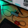 Targus Dual Video Mobile Dock su 140W EPR perdavimu, laidinis, USB 3.2 Gen 2 (3.1 Gen 2) Type-C, 140 W, 1000 Mbit/s, pilka, 10 Gbit/s