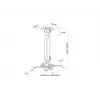 Lubinis laikiklis Multibrackets M Universal Projector Mount I baltas