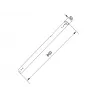 Multibrackets M Pro Series prailginimo vamzdis 0,8 m juodas