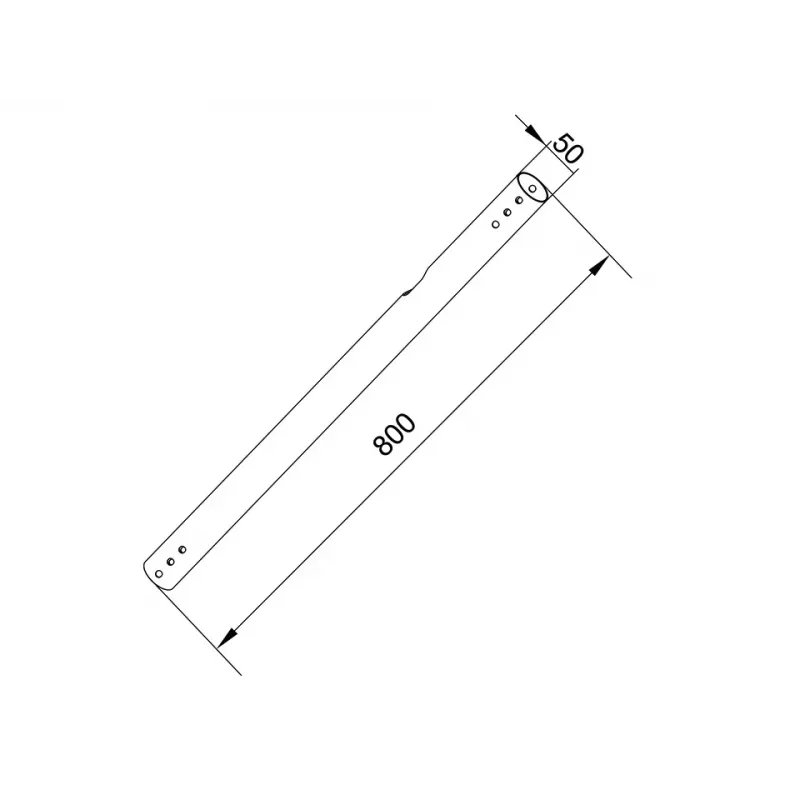 Multibrackets M Pro Series prailginimo vamzdis 0,8 m juodas