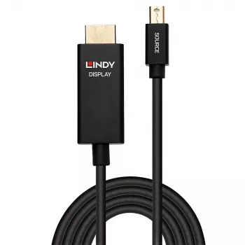 Lindy 0,5 m aktyvus Mini DisplayPort į HDMI laidas su HDR
