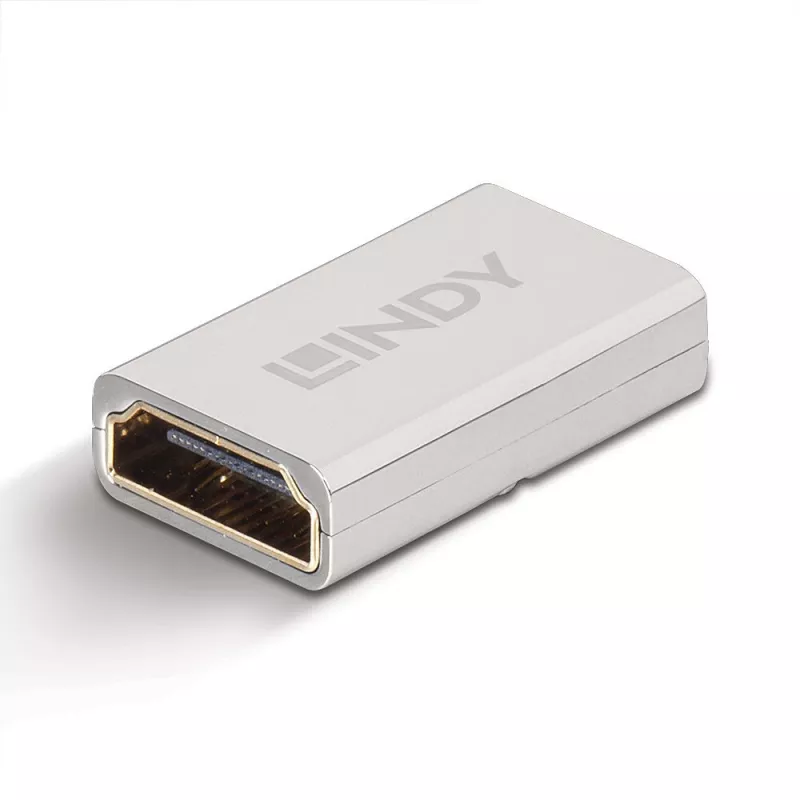 Lindy HDMI 2.1 Movėja Moteriška į Moterišką, HDMI 2.1, sidabrinė