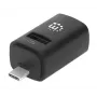 Manhattan USB-C 3 prievadų USB centras, ypač kompaktiškas, 3x USB-A prievadai (1x 5 Gbps USB 3.2 Gen1, 3x 480 Mbps USB 2.0), maitinamas iš USB