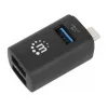 Manhattan USB-C 3 prievadų USB centras, ypač kompaktiškas, 3x USB-A prievadai (1x 5 Gbps USB 3.2 Gen1, 3x 480 Mbps USB 2.0), maitinamas iš USB