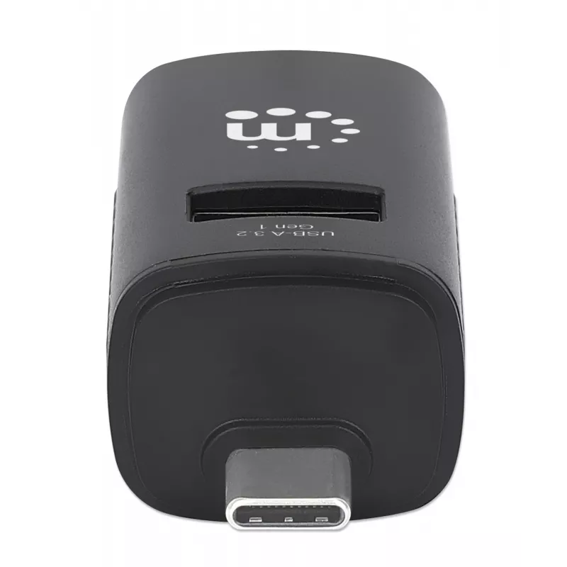 Manhattan USB-C 3 prievadų USB centras, ypač kompaktiškas, 3x USB-A prievadai (1x 5 Gbps USB 3.2 Gen1, 3x 480 Mbps USB 2.0), maitinamas iš USB