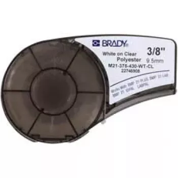 Lipni etiketė spausdintuvui Brady 139748, poliesteris, 6,4 m × 0,953 mm, juoda ant baltos
