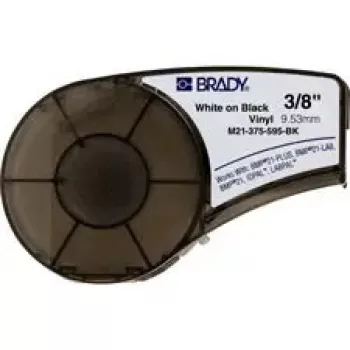 Lipni vinilinė etiketė spausdintuvui Brady M21-375-595-BK, juoda